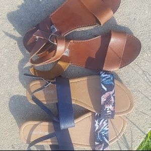 Brown pair steve madden sandals